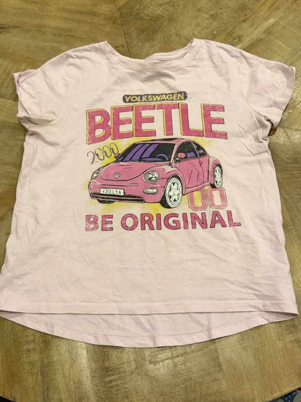 Old Navy Pink Volkswagen Beetle Graphic Tee